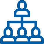 Training presentation icon representing program approval and provider application.